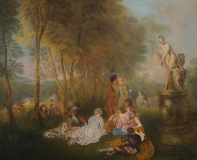 金星の像で勇敢なお祝い 作： Follower of Antoine Watteau